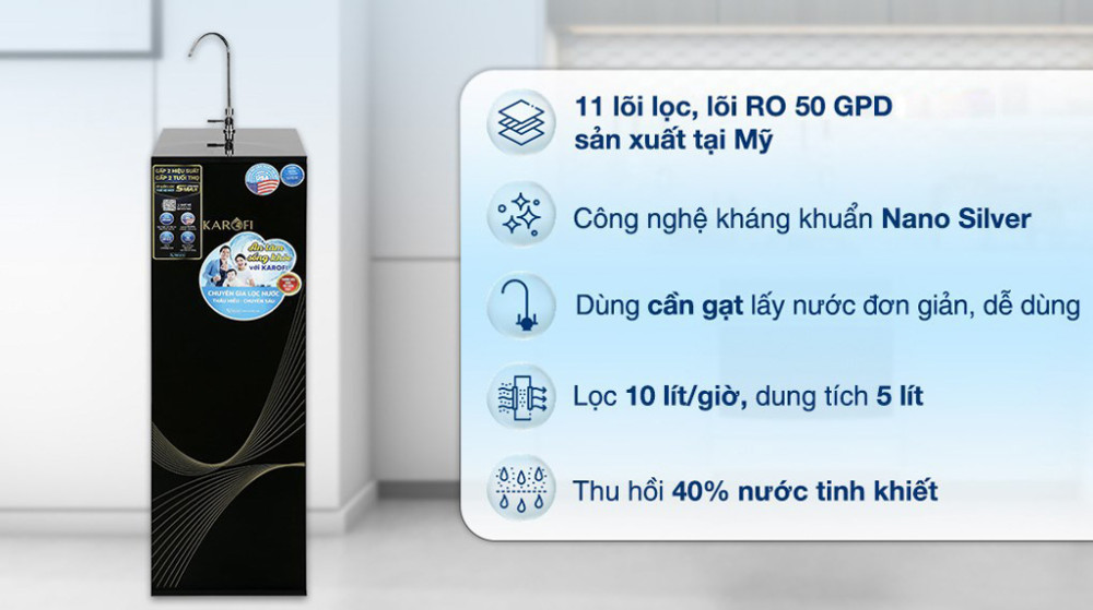 Máy lọc nước Karofi KAQ-X18 - Hàng chính hãng