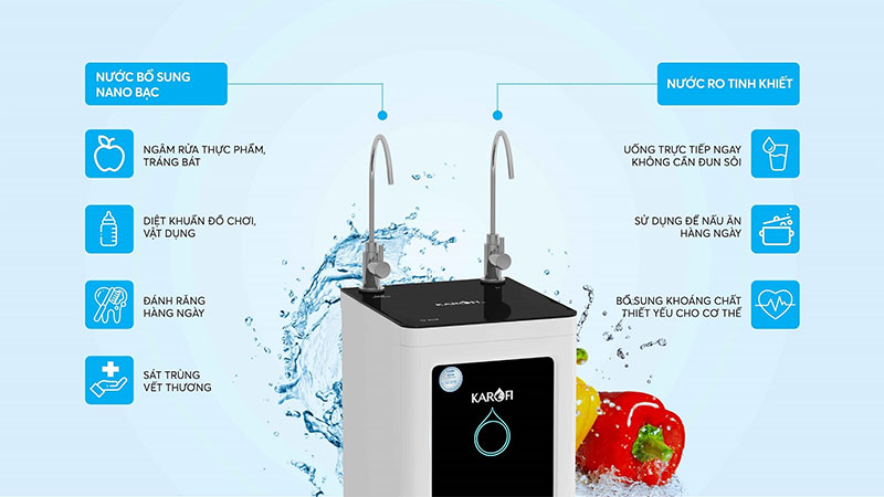 Máy lọc nước Karofi Optimus O-S139-NS với sự kết hợp lọc RO và diệt khuển Nano hiện đại