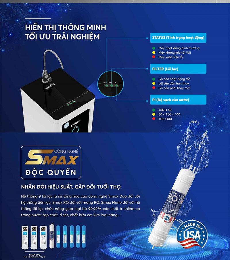 Máy lọc nước Karofi Optimus Pro O-I439 - Hàng chính hãng