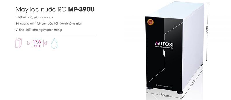 Máy lọc nước Mutosi RO MP-390U - Hàng chính hãng