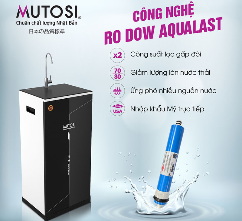 Máy lọc nước Mutosi RO DOW Aqualast MP-790A - Hàng chính hãng