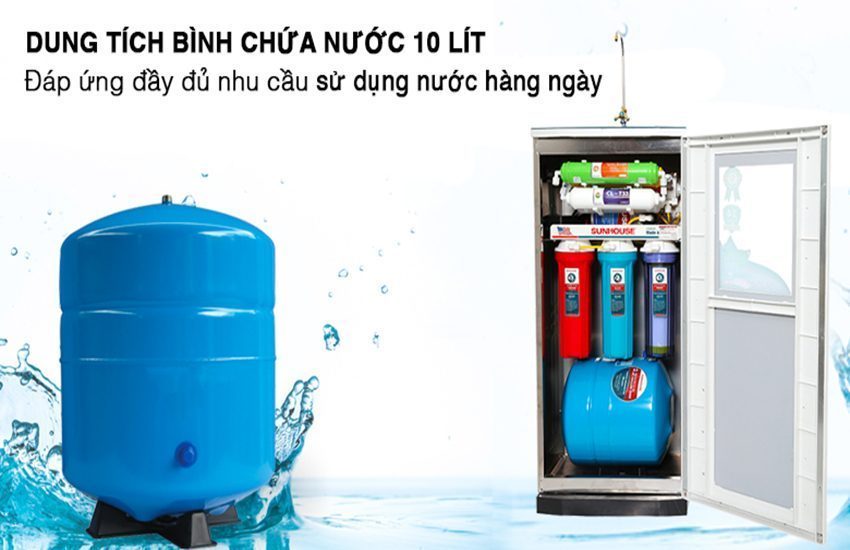 Máy lọc nước R.O 10 lõi Sunhouse SHR88310K