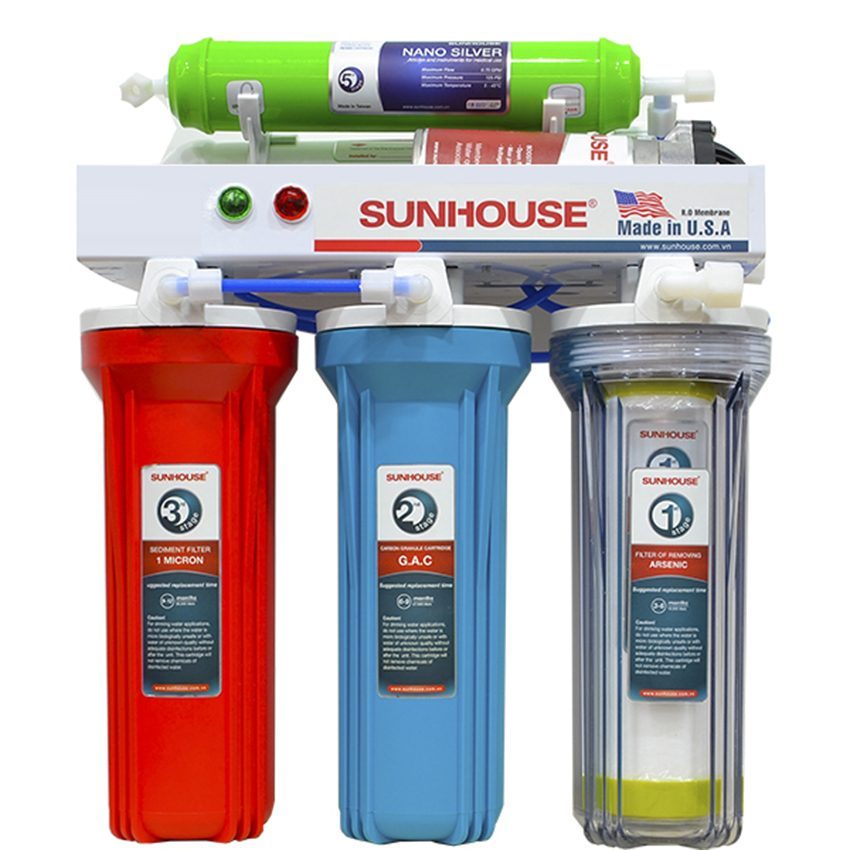 Máy lọc nước R.O 5 lõi lọc Sunhouse SHR8805B - Hàng chính hãng