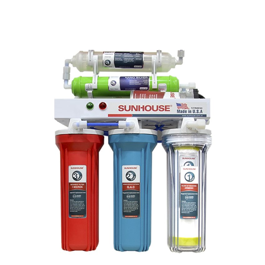 Máy lọc nước R.O 6 lõi lọc Sunhouse SHR8806B - Hàng chính hãng