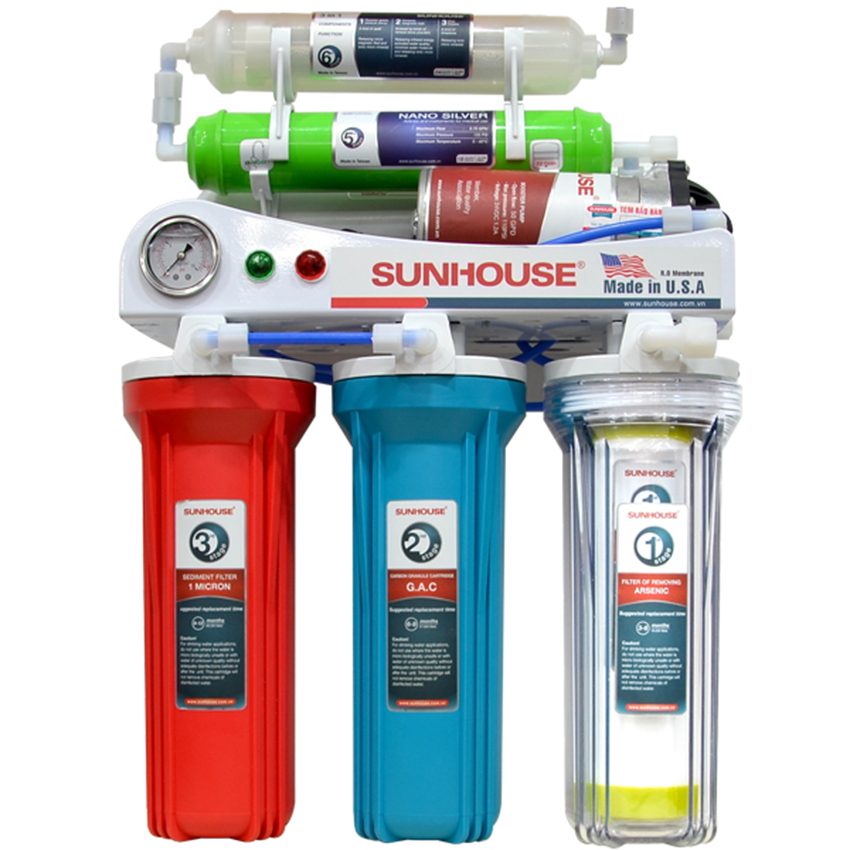 Máy lọc nước R.O 6 lõi lọc Sunhouse SHR8836 - Hàng chính hãng