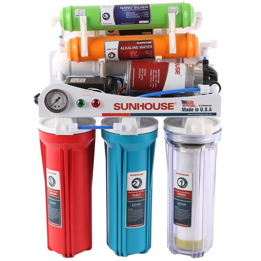 Máy lọc nước R.O 7 lõi lọc Sunhouse SHR8837 - Hàng chính hãng