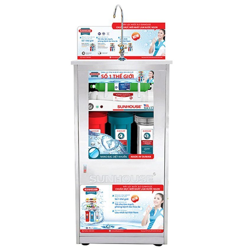 Máy lọc nước R.O 8 lõi lọc Sunhouse SHR8808B - Hàng chính hãng