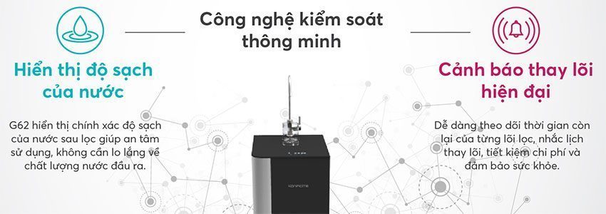 Máy lọc nước RO 10 lõi KoriHome WPK-G62 có bình áp - Hàng chính hãng