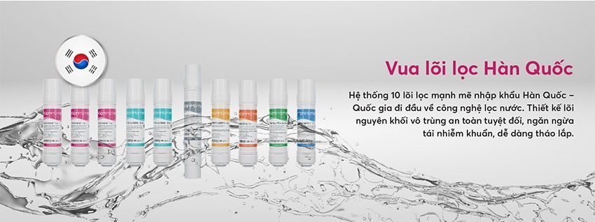 Máy lọc nước RO 10 lõi KoriHome WPK-G62 có bình áp - Hàng chính hãng