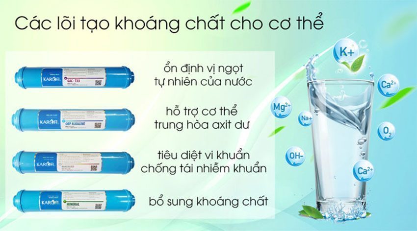 Máy lọc nước RO 8 cấp lọc Karofi KSI80 - Hàng chính hãng
