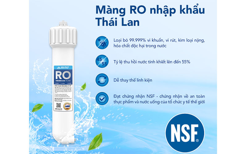 Máy lọc nước RO tủ đứng Hòa Phát HPR522 - Hàng chính hãng