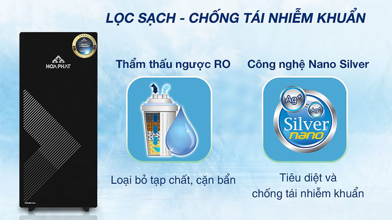 Máy lọc nước RO Hòa Phát HPU488 11 lõi - Hàng chính hãng