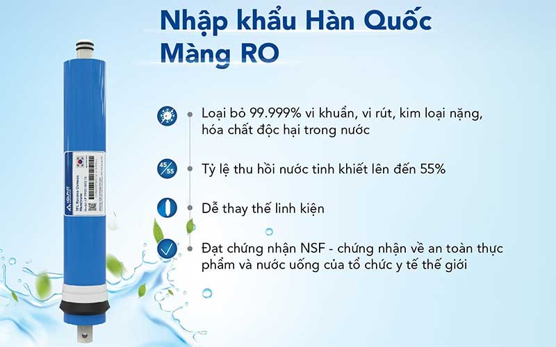Máy lọc nước RO Hòa Phát HWU1A1022 - Hàng chính hãng