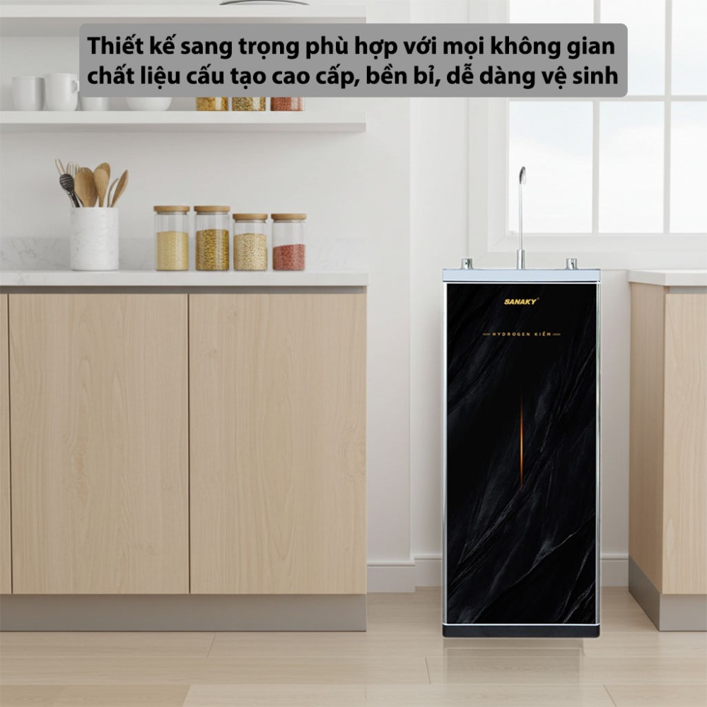 Máy lọc nước RO Hydrogen kiềm Sanaky SNK-E1HK007 thiết kế sang trọng chất liệu bền bỉ