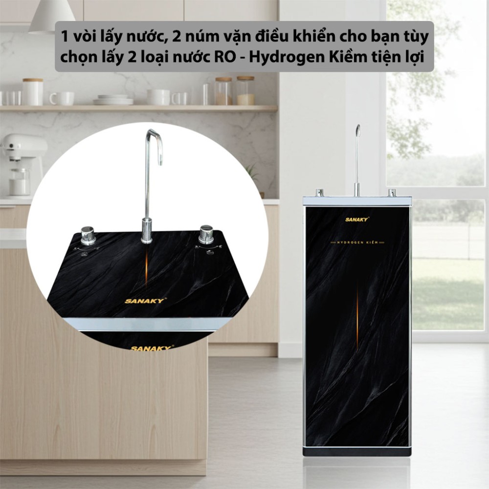Máy lọc nước RO Hydrogen kiềm Sanaky SNK-E1HK007 2 chế độ nước tùy chọn