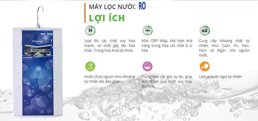 Chức năng của máy lọc nước RO Kangaroo KG18BLUEVTUBLUE