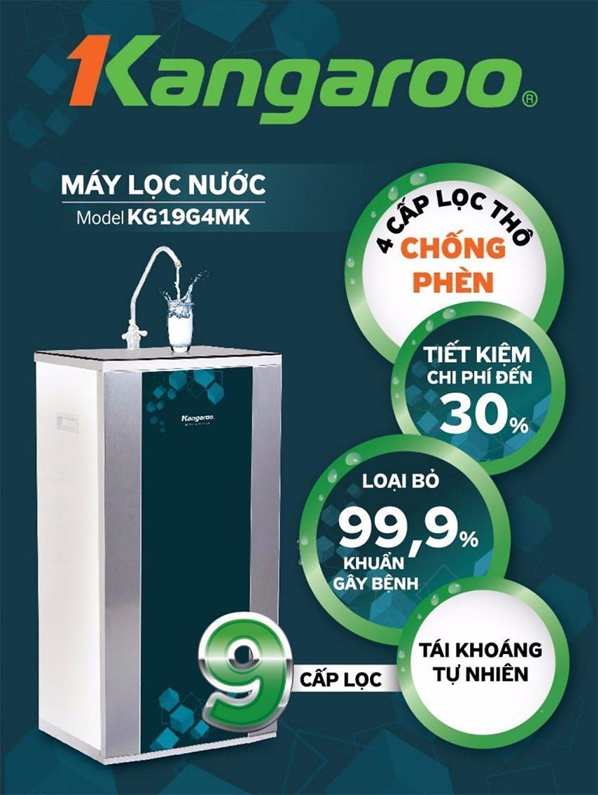 Máy lọc nước RO Kangaroo KG19G4MK - Hàng chính hãng