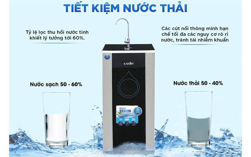 Máy lọc nước RO Karofi ERO110 - Hàng chính hãng