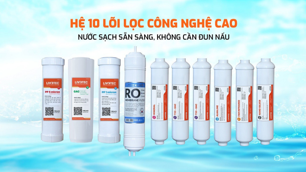 Máy lọc nước RO Karofi Livotec 606S - Hàng chính hãng
