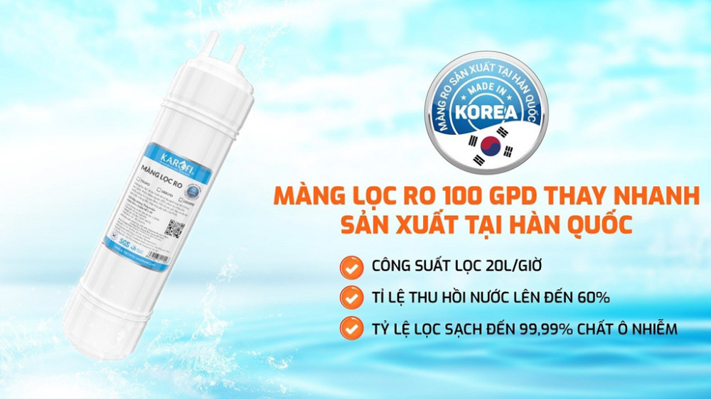 Máy lọc nước RO Karofi Livotec 606S - Hàng chính hãng