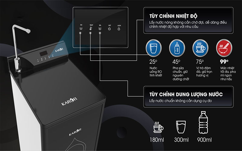 Máy lọc nước Karofi Optimus Hot+ O-H238 - Hàng chính hãng