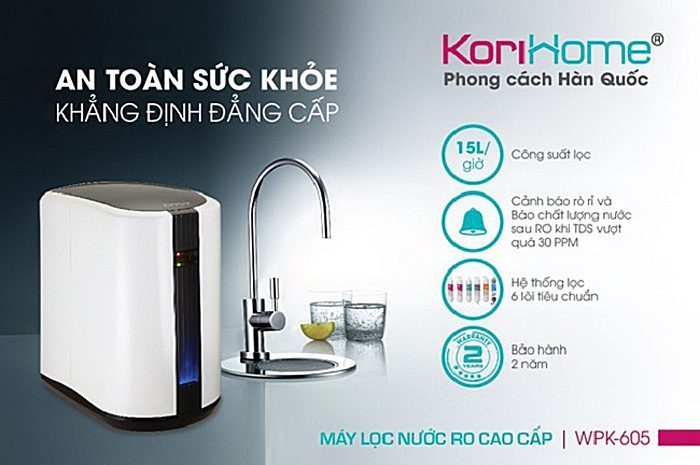 Máy lọc nước RO KoriHome WPK-605 - Hàng chính hãng