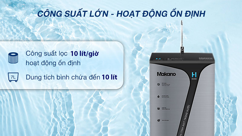 Máy lọc nước RO Makano H-Hero 3D MN102 - Hàng chính hãng
