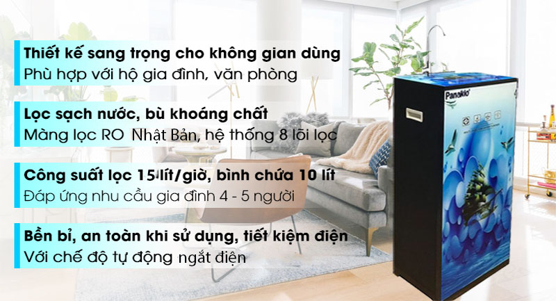 Máy lọc nước RO Panakio PRO-09PT - Hàng chính hãng