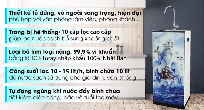 Máy lọc nước RO Panakio PRO-10HD - Hàng chính hãng