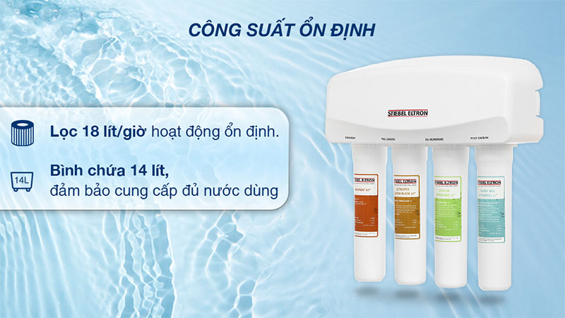 Máy lọc nước RO Stiebel Eltron Glacier 4 lõi - Hàng chính hãng