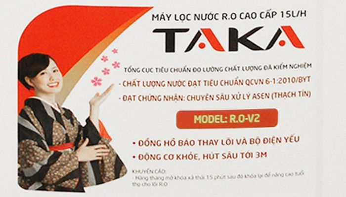 Máy lọc nước RO Taka TK-R.O-V2 - Hàng chính hãng