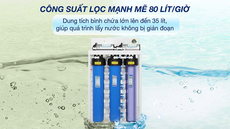 Máy lọc nước RO bán công nghiệp Hòa Phát HPT725 10 lõi - Hàng chính hãng
