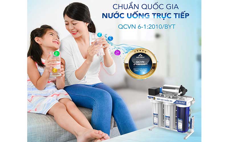 Máy lọc nước RO để gầm chân quỳ Hòa Phát HWU4A0812 - Hàng chính hãng