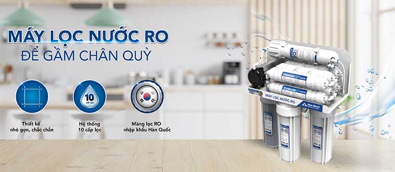 Máy lọc nước RO để gầm khung treo Hòa Phát HWU2A1022