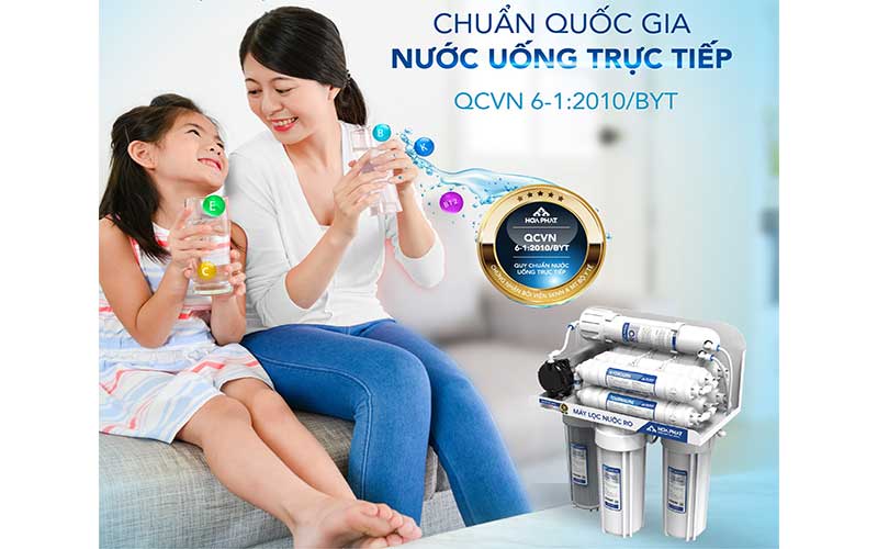 Máy lọc nước RO để gầm khung treo Hòa Phát HWU2A1022