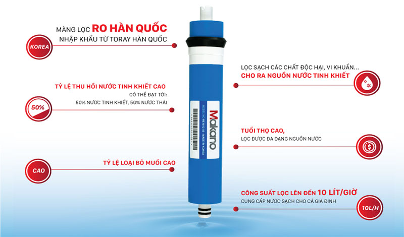 Máy lọc nước RO để gầm Makano MKW-44009D - Hàng chính hãng