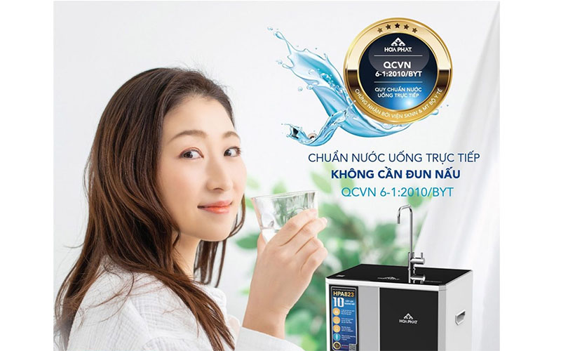 Máy lọc nước RO lọc nước lợ, nước nhiễm đá vôi Hòa Phát HPA823 - Hàng chính hãng