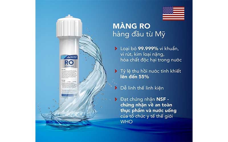 Máy lọc nước RO nóng lạnh Hòa Phát HWBR3A1021 - Hàng chính hãng