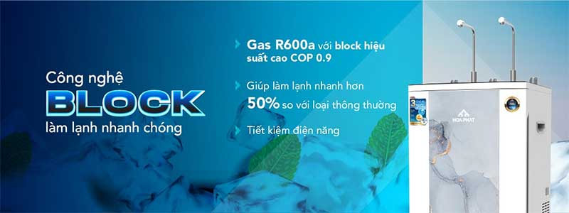 Máy lọc nước RO nóng lạnh Hòa Phát HWBR3A1021 - Hàng chính hãng