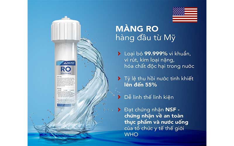 Máy lọc nước RO nóng lạnh Hòa Phát HWBR4B1021 - Hàng chính hãng