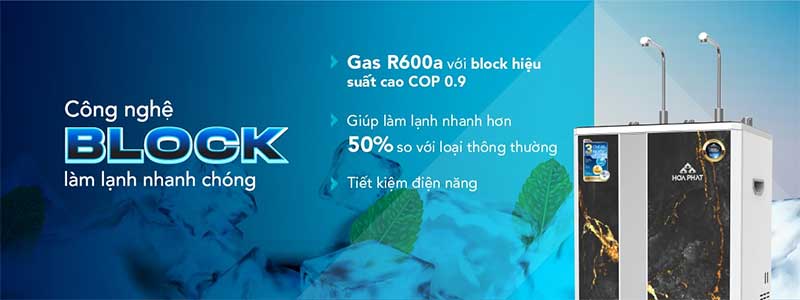 Máy lọc nước RO nóng lạnh Hòa Phát HWBR4B1021 - Hàng chính hãng