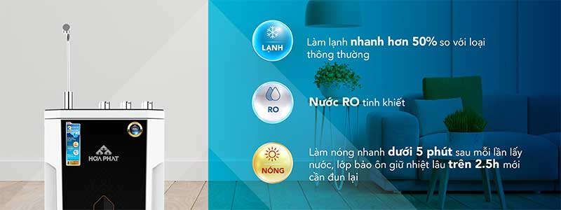 Máy lọc nước RO nóng lạnh Hòa Phát HWBS1A1021 - Hàng chính hãng