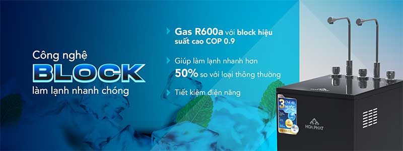 Máy lọc nước RO nóng lạnh Hòa Phát HWBS2A1021 - Hàng chính hãng