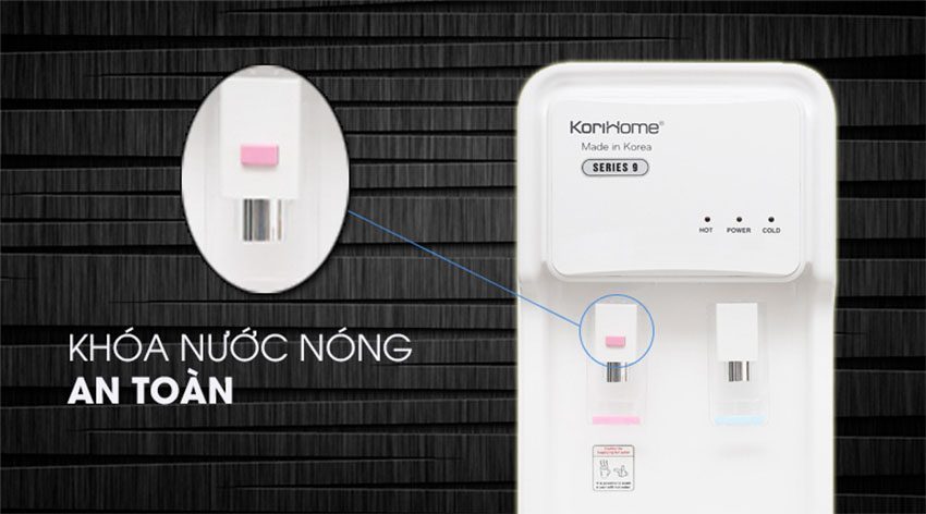 Vòi nước nóng của Máy lọc nước RO nóng lạnh KoriHome WPK-903 có khóa an toàn