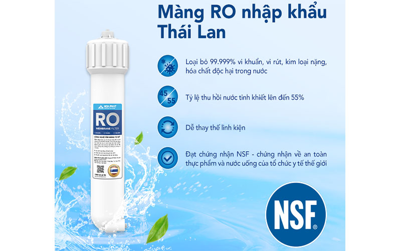 Máy lọc nước RO nóng nguội lạnh Hòa Phát HPN629 - Hàng chính hãng