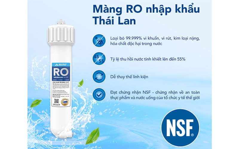 Máy lọc nước RO nóng nguội lạnh Hòa Phát HPN638 - Hàng chính hãng
