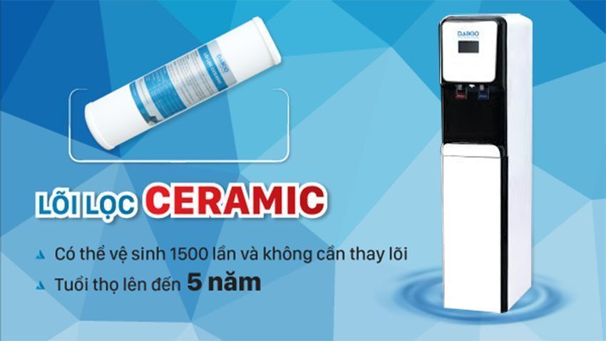 Máy lọc nước RO nóng nguội Daikio DKW-40309B - Hàng chính hãng