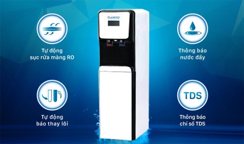 Máy lọc nước RO nóng nguội Daikio DKW-40309B - Hàng chính hãng