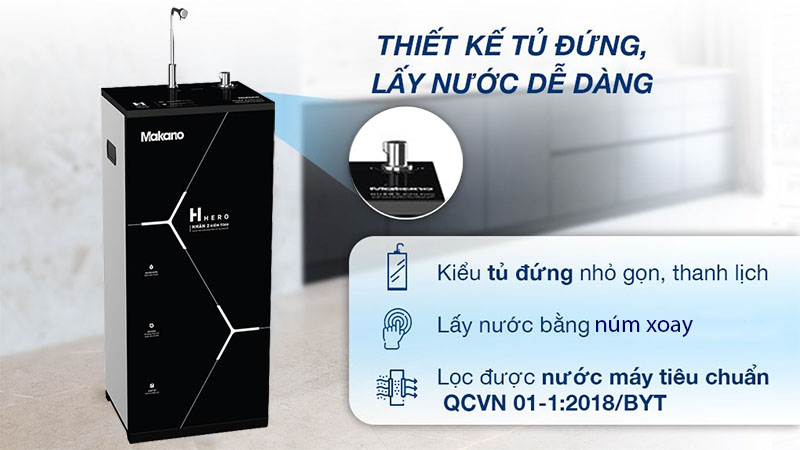 Máy lọc nước nóng nguội Makano H-Hero 2D MN201 - Hàng chính hãng
