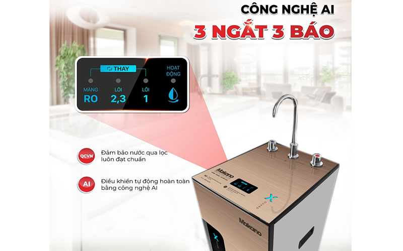 Máy lọc nước RO nóng nguội Makano X-Guard Luxury MKW-33210M - Hàng chính hãng